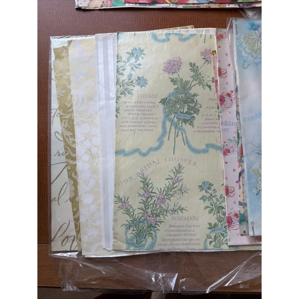 Vintage Gift Wrap Wedding Birthday Kids Baby Mixed Lot NOS Sealed +Partial Pkgs